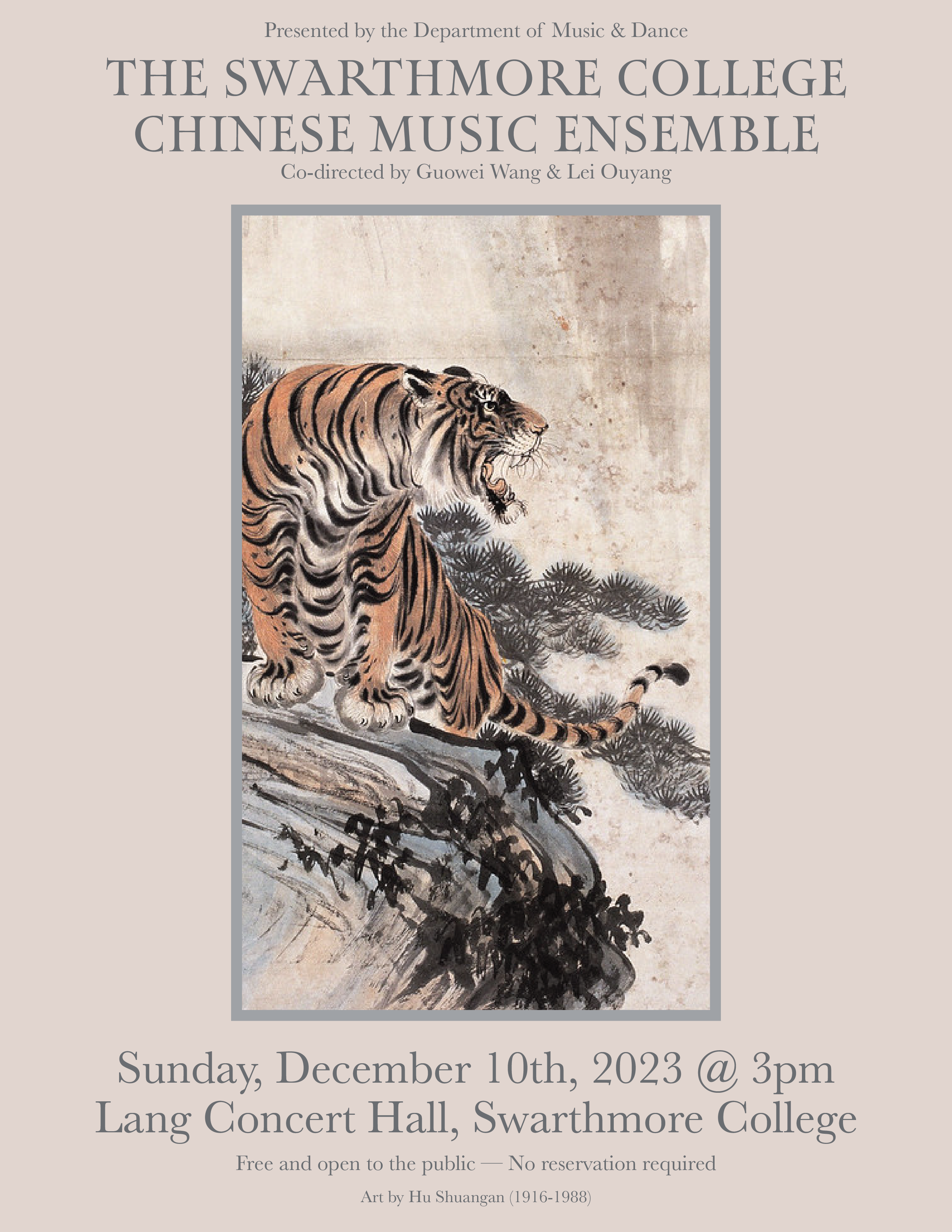 The Swarthmore College Chinese Music Ensemble's Fall 2023 Performance